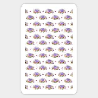 English Garden Flower Beds Sticker